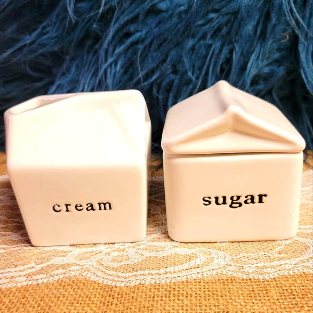 Storehouse sugar and creamer set ceramic storehouse brand